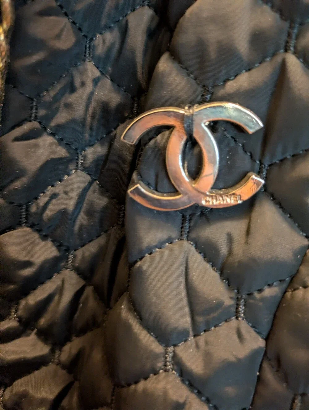 Vintage Chanel 3/4 Length Coat.  Gold Hardware & Emblem.  Belt & Pockets.
